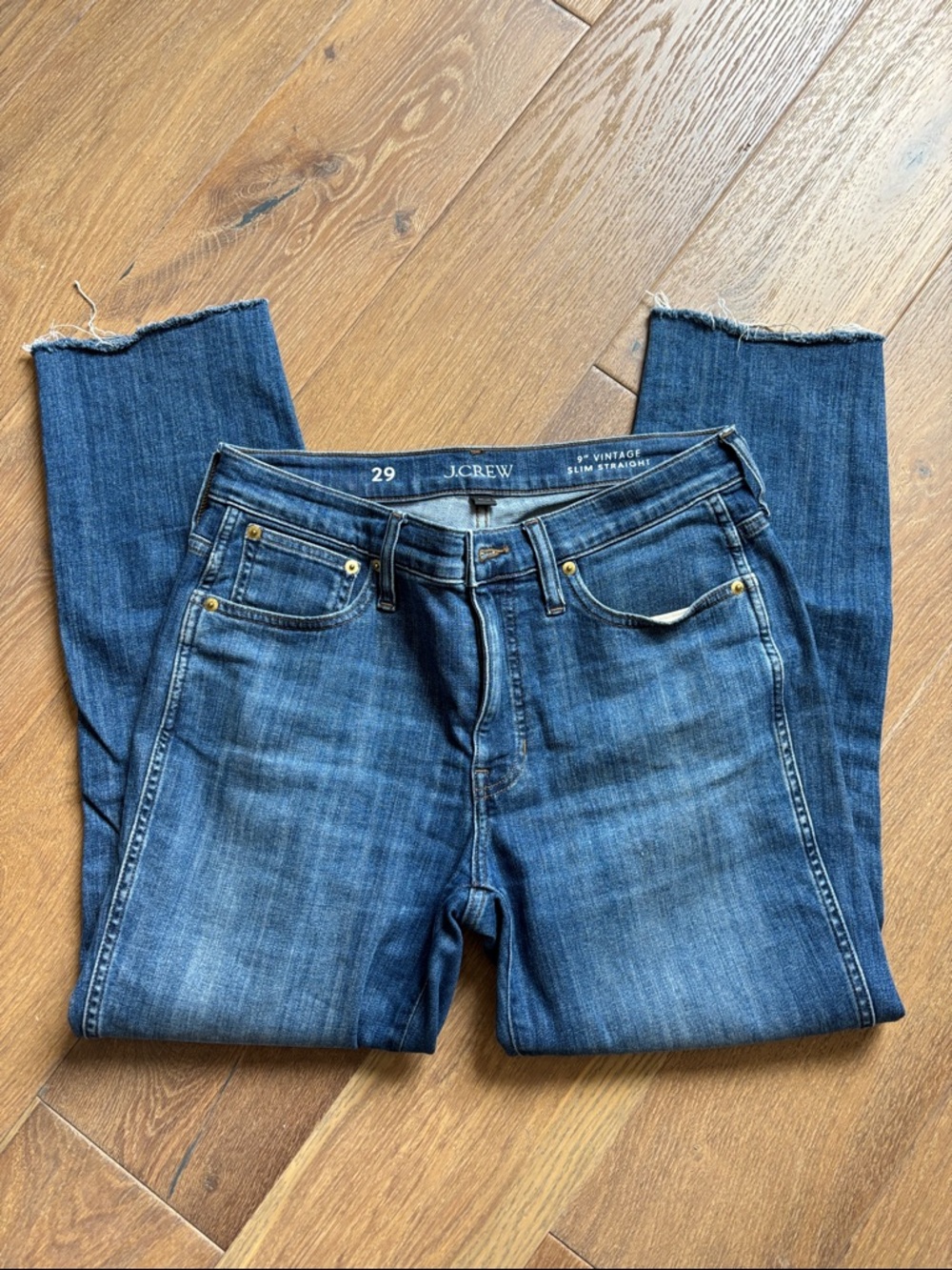 J. Crew Women's Straight-Leg Jeans in Medium Blue Wash